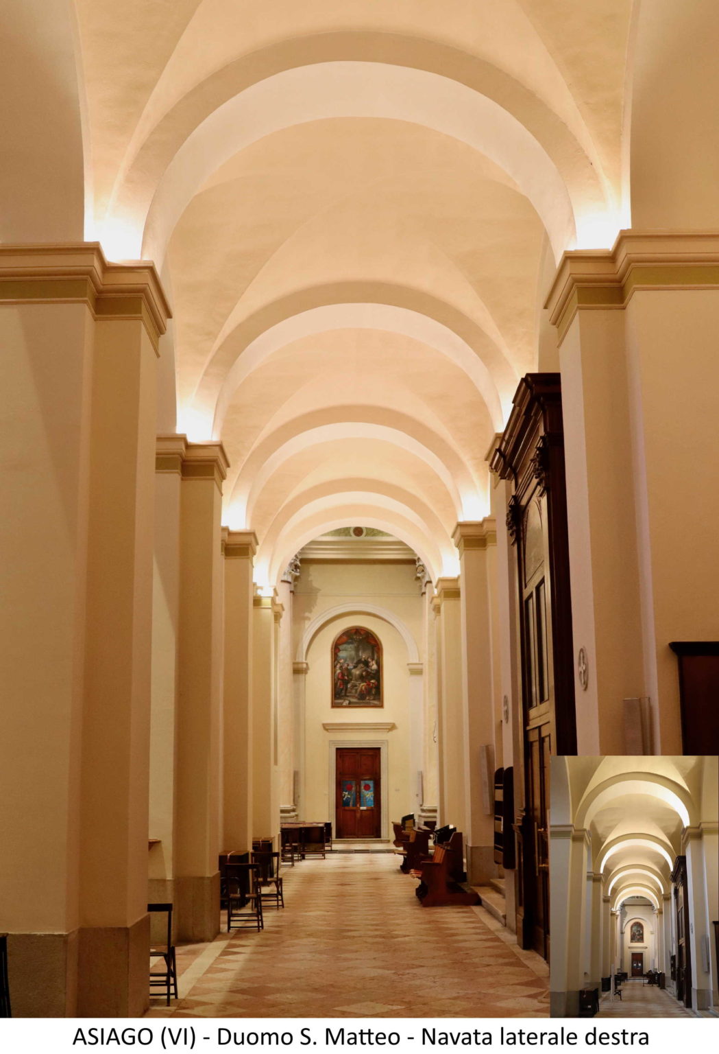 011 Navata Laterale Dx - Prima_Dopo Illuminazione Melloncelli - ASIAGO (VI) - Duomo S. Matteo