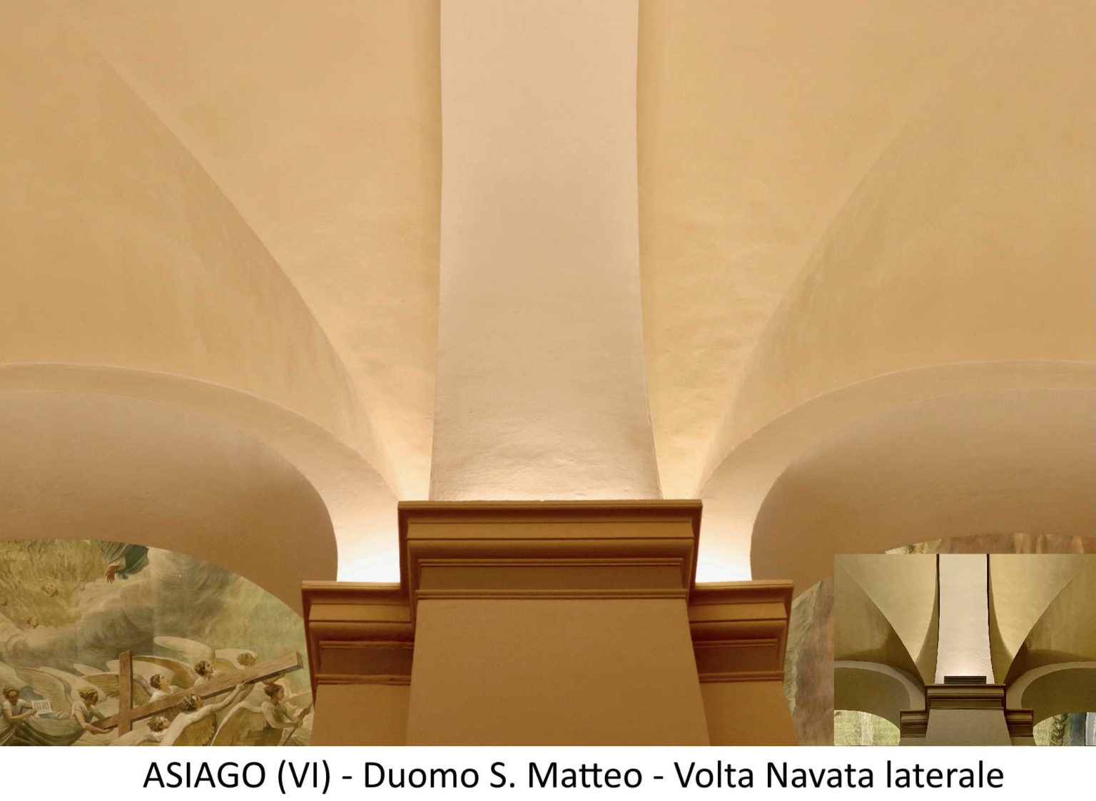 020 Volta Navata Laterale - Prima_Dopo Illuminazione Melloncelli - ASIAGO (VI) - Duomo S. Matteo