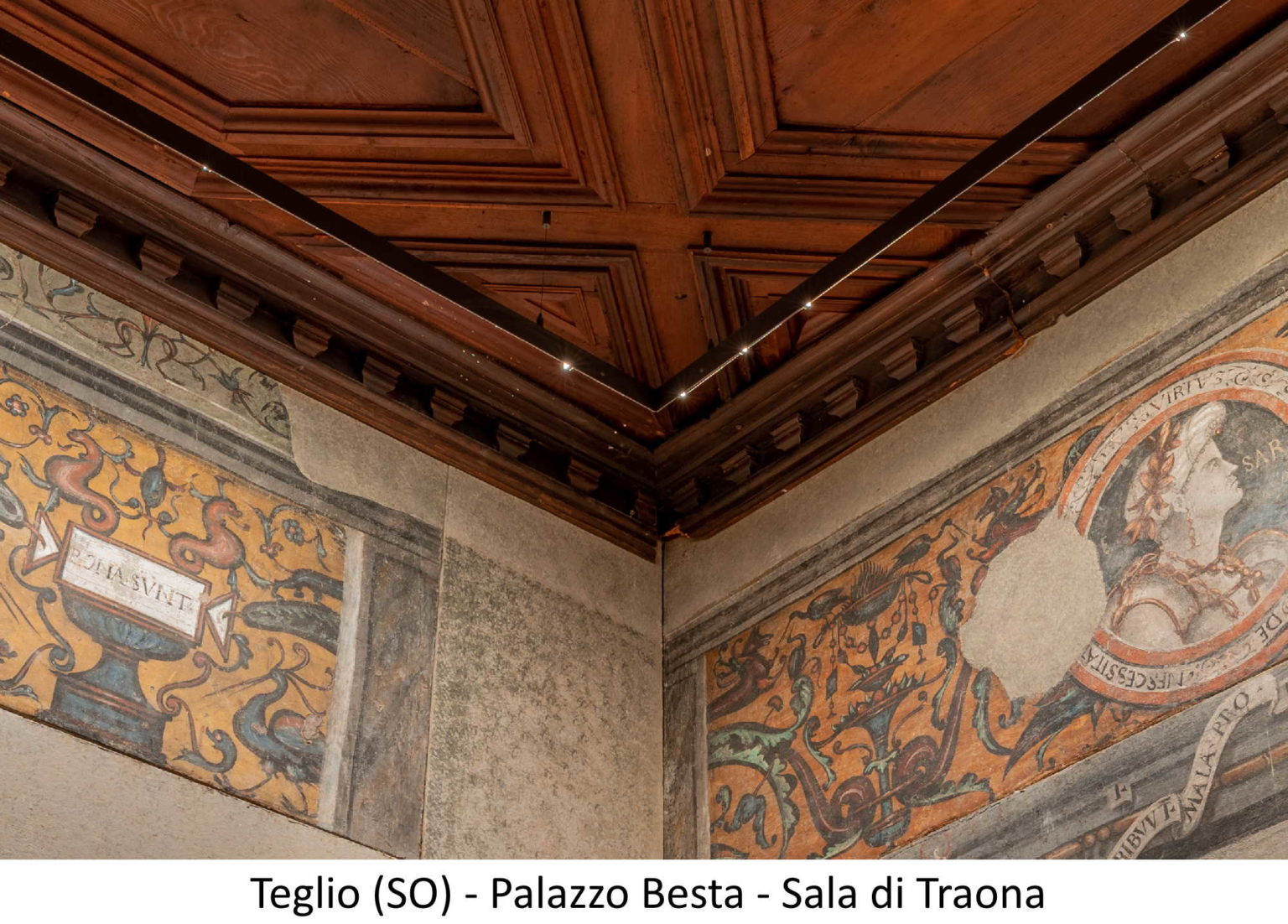 Illuminazione Melloncelli - Teglio (SO) - Palazzo Besta - Sala di Traona
