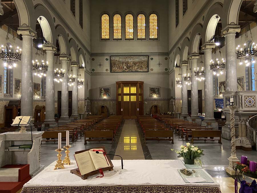 Sopralluogo, progettazione ed installazione impianto audio Basilica di Santa Croce al Flaminio – impianti audio amplificazione per chiese
